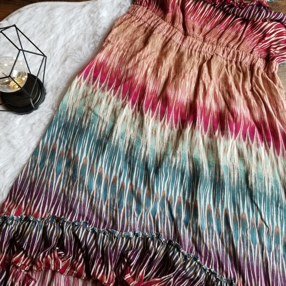 a.n.a High Low Dress XL Multi Colored Ruffle - Picture 2 of 7